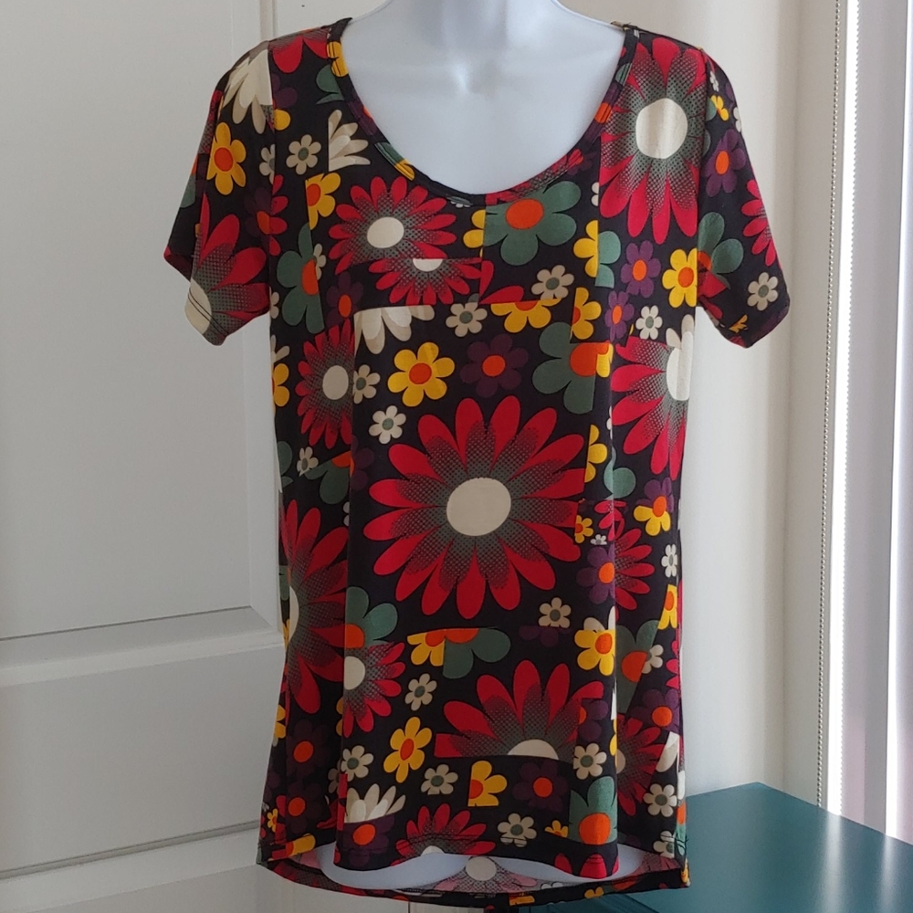 LulaRoe High-Low Flower Print Sz S